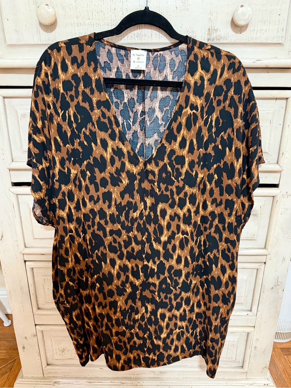 By Together Black and Brown Leopard Print Mini Dress